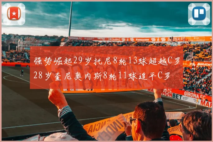 强势崛起29岁托尼8轮13球超越C罗28岁奎尼奥内斯8轮11球追平C罗